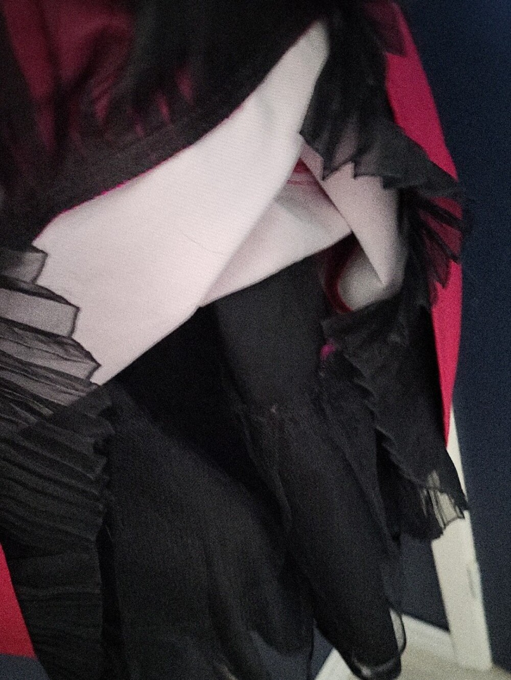 Ross Mayer Pink And Black Silk Dress - Picture 5 of 7